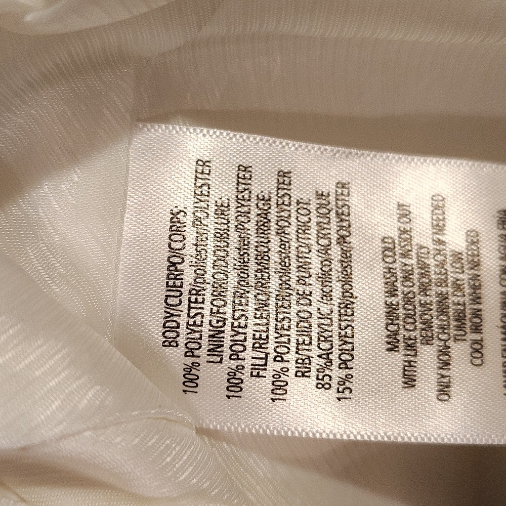 Calvin Klein TAG Puffer Vest, Women Ivory, Hood,Gold ZipUP+Pckts,Collar, XL - Picture 13 of 16